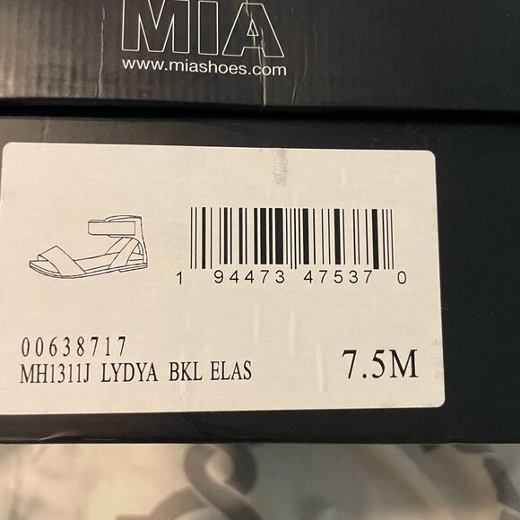 MIA Lydya Leopard Print Sandals Vegan Leather Black Brown Animal Print 7.5 - Picture 8 of 10